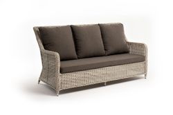 "Гляссе" диван трехместный из искусственного ротанга, цвет бежевый