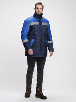 Куртка зимняя Стандарт (тк.Оксфорд), т.синий/васильковый