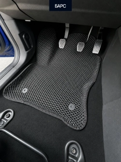 Коврики для автомобиля Форд Фокус 3 / Ford Focus 3 / 3D с бортами / ЭВА, ЕВА, EVA / черные /