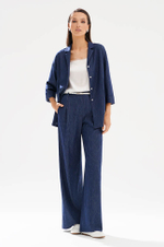 1976 Жакет женский (синий в полоску)