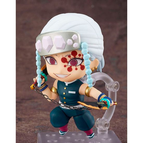 Фигурка Nendoroid Клинок рассекающий демонов Tengen Uzui 10см / Фигурка Нендороид по мотивам аниме "Клинок, рассекающий демонов", Тенген Узуй