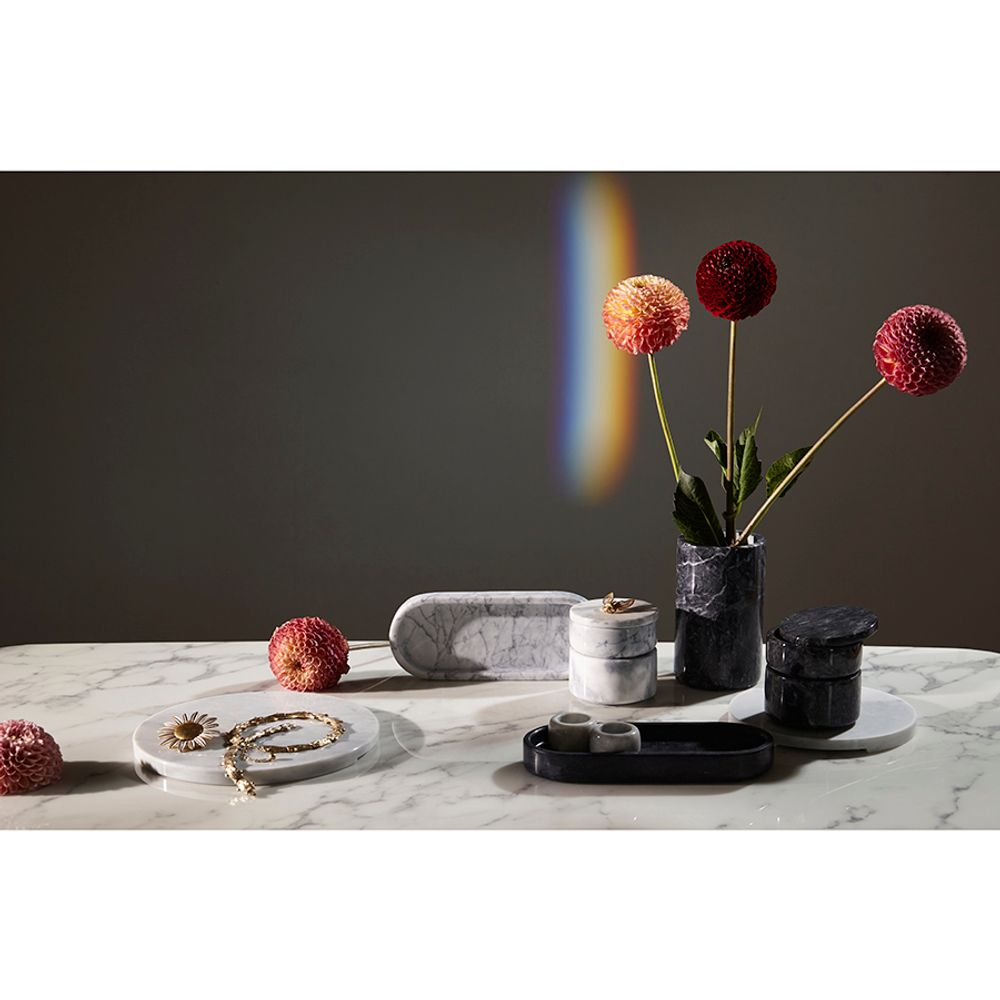 Блюдо сервировочное Marm, Ø20 см, белый мрамор