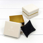 Коробка Ювелирная 8.9х7.9х6.5 см Набор 2 шт бархатная (Бежевый)