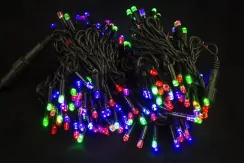 Светодиодная нить с мерцающим диодом 40 м., 220V, 400 разноцветных LED ламп, черный провод ПВХ, соединяемая, Winner Light (m.01.6B.400+)