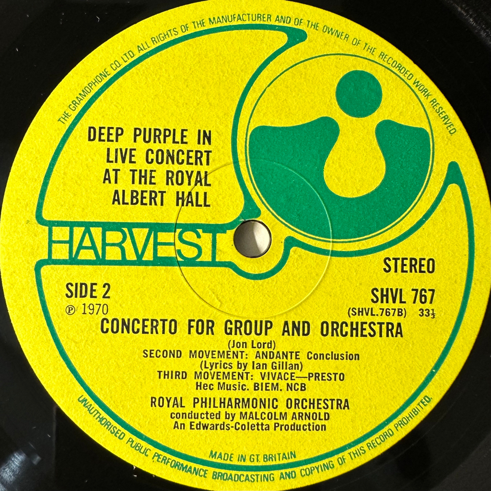 Deep Purple & The Royal Philharmonic Orchestra, Malcolm Arnold - Concerto For Group And Orchestra (Англия 1970г.)