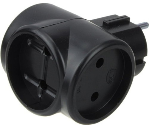 Тройник TOKER 3Тч 6А черный