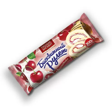 Рулет Русский Бисквит со вкусом вишни 300 гр