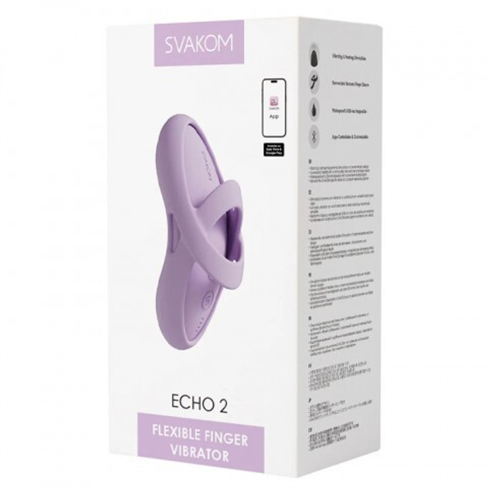 Вибронасадка на палец Echo 2 с функцией подогрева от SVAKOM