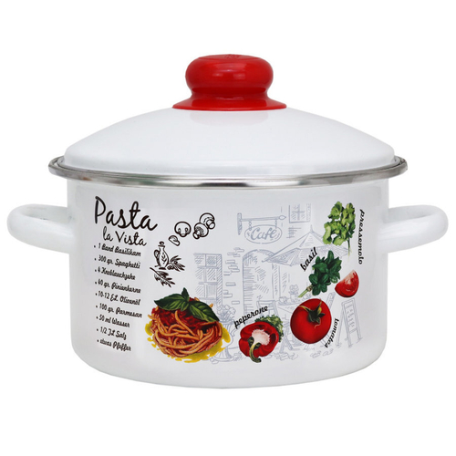 Кастрюля эмалированная Паста 3,0л мет