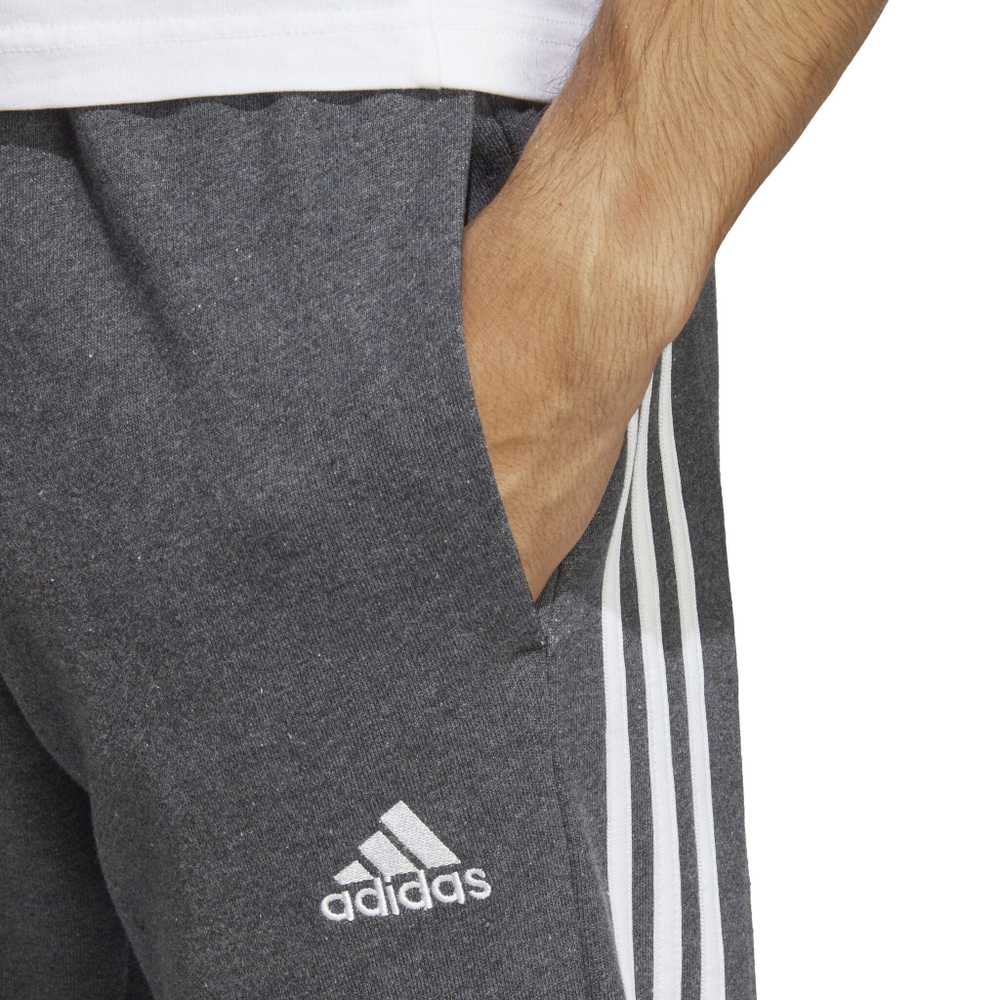 Мужские теннисные штаны adidas Essentials French Terry Tapered Cuff 3-Stripes Training Pants Men - Grey, White