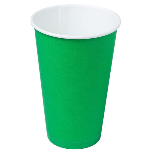 Бумажный стакан высокий 450мл. ЗЕЛЁНЫЙ, 1000шт/кор. Посудпром