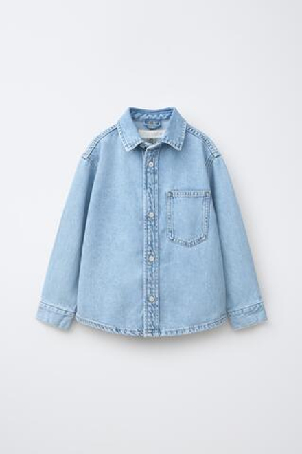 ZARA ДЖИНСОВАЯ РУБАШКА, СИНИЙ