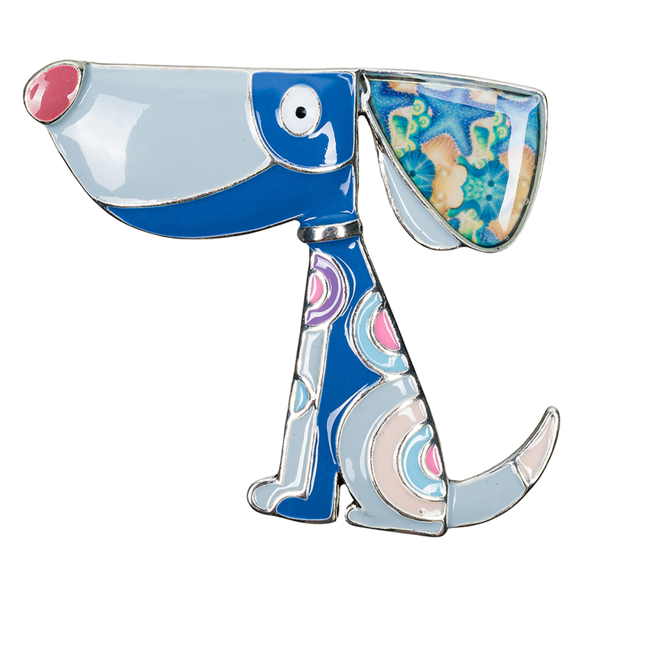 Брошь Shadore Собака XZ2291.21 BL/S