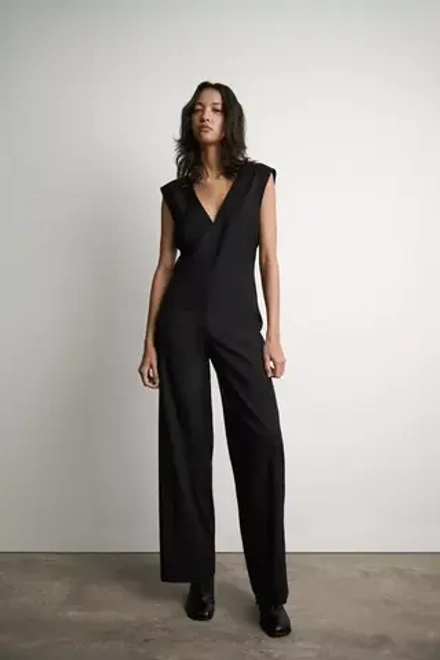 ZARA КОМБИНЕЗОН БЕЗ РУКАВОВ — ZW COLLECTION, ЧЕРНЫЙ