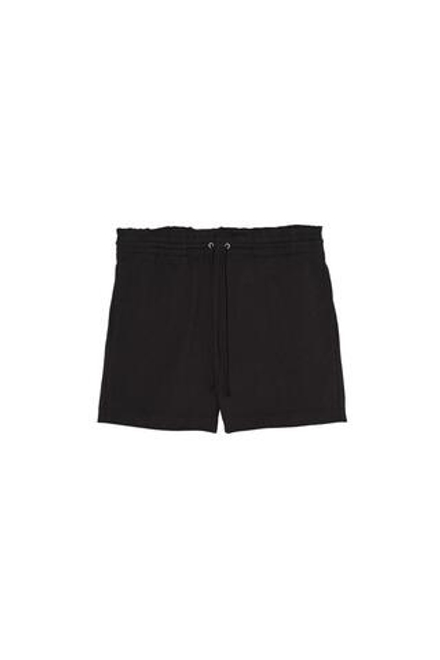 ZARA X BENITO ANTONIO ХЛОПКОВЫЕ ШОРТЫ С ЭЛАСТИЧНЫМ ПОЯСОМ, ЧЕРНЫЙ