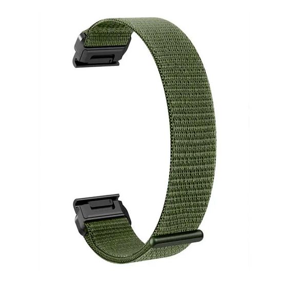 Ремешок QuickFit 20 мм нейлоновый для Garmin Fenix 7S, Fenix 6S, Fenix 5S, Instinct 2S, Epix Pro Gen 2 (42 mm) быстросъемный велкро (Хаки)