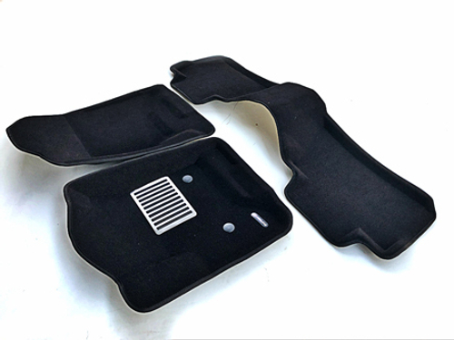 Коврики салона для CADILLAC Escalade (2015-) (c крепежом) Euromat 3D Lux черные. Арт. EM3D-001306