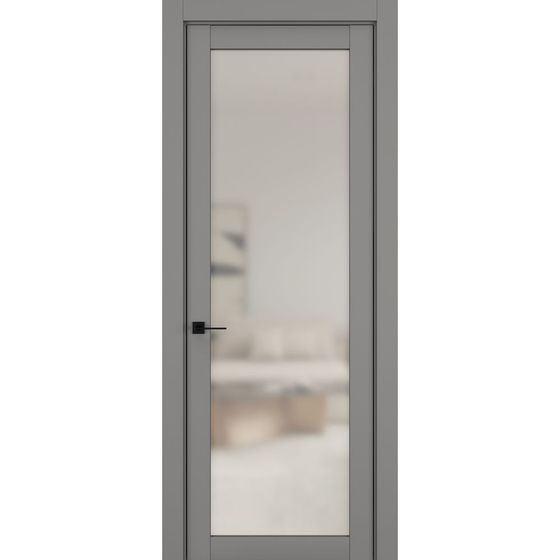 Цена на Межкомнатная дверь керамик NC 2 серый остеклённая Купить Межкомнатная дверь керамик NC 2 серый остеклённая