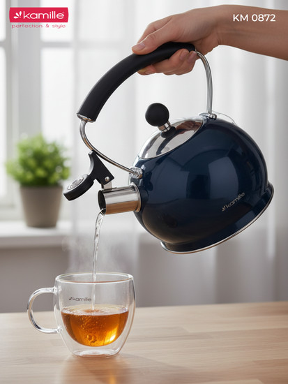 Чайник 2 л. из нержавеющей стали со свистком Kamille KM 0872