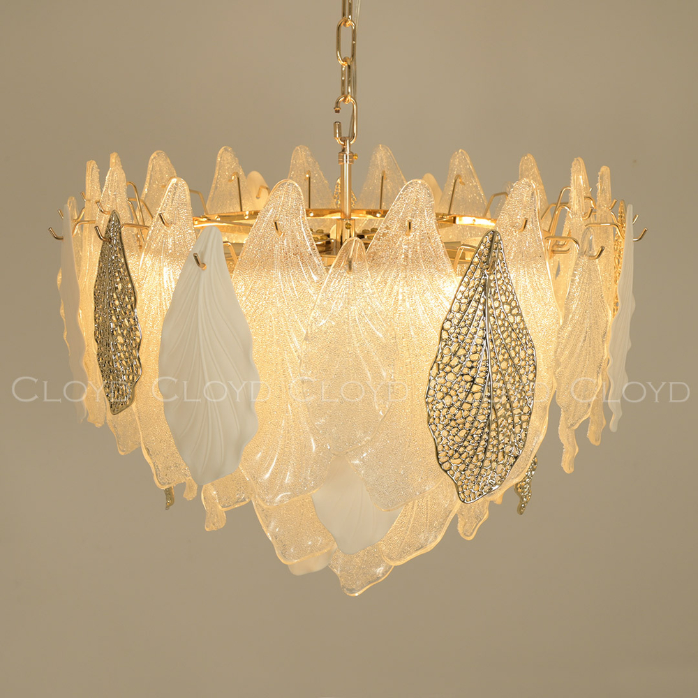 Люстра Cloyd SENEGAL-A C15 / Ø60 см - с золотыми листьями - золото (арт.10366)