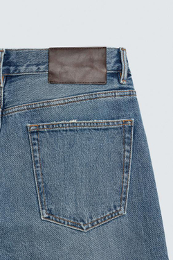 ZARA ДЖИНСЫ STRAIGHT-FIT, ВЫЦВЕТШИЙ СИНИЙ