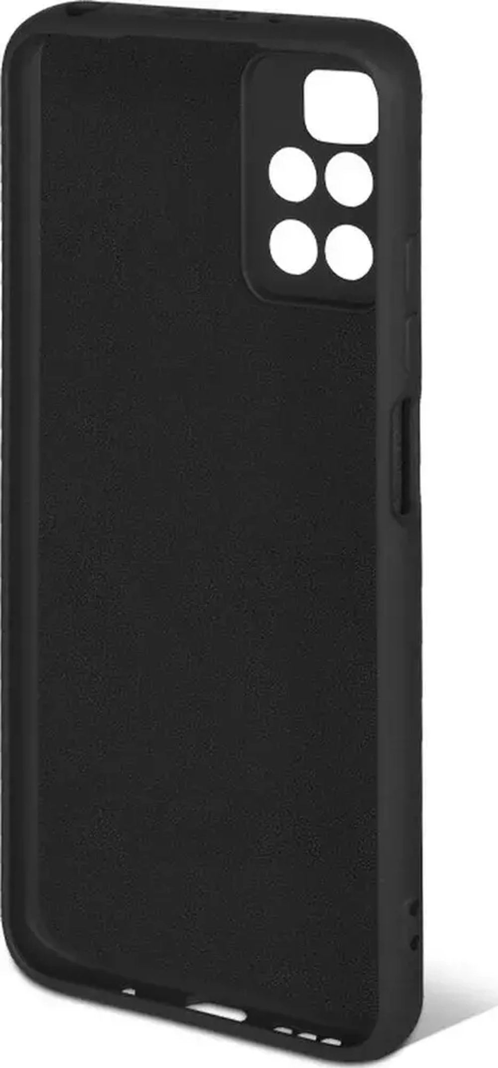 Силиконовый чехол с микрофиброй для Xiaomi Redmi 10/10 Prime black DF