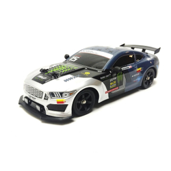 Радиоуправляемая машина для дрифта HB Ford Mustang (4WD, свет, пар, акб, 1:16) - SC16A05-1 бело-голубой