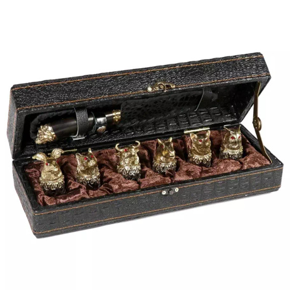 Стопки перевертыши с головами животных (Хрусталь)