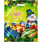 Пакет ПЭ с вырубной ручкой 38х47+6см (60) (Волшебство) НГ ламинированный Интерпак (х50/500)