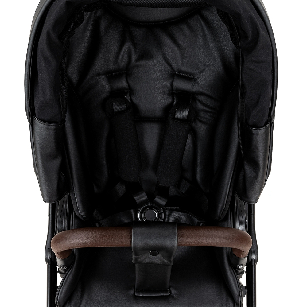 Коляска 2 в 1 Roan Esso Leather, Black / Черный