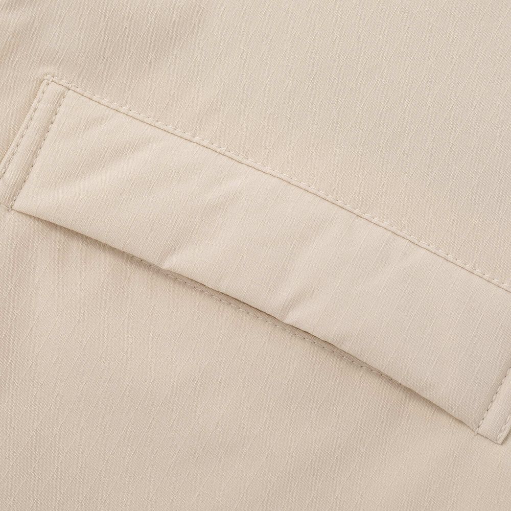 Куртка Ymkashix двухсторонняя Ride Puff бежевая / пыльно-синяя