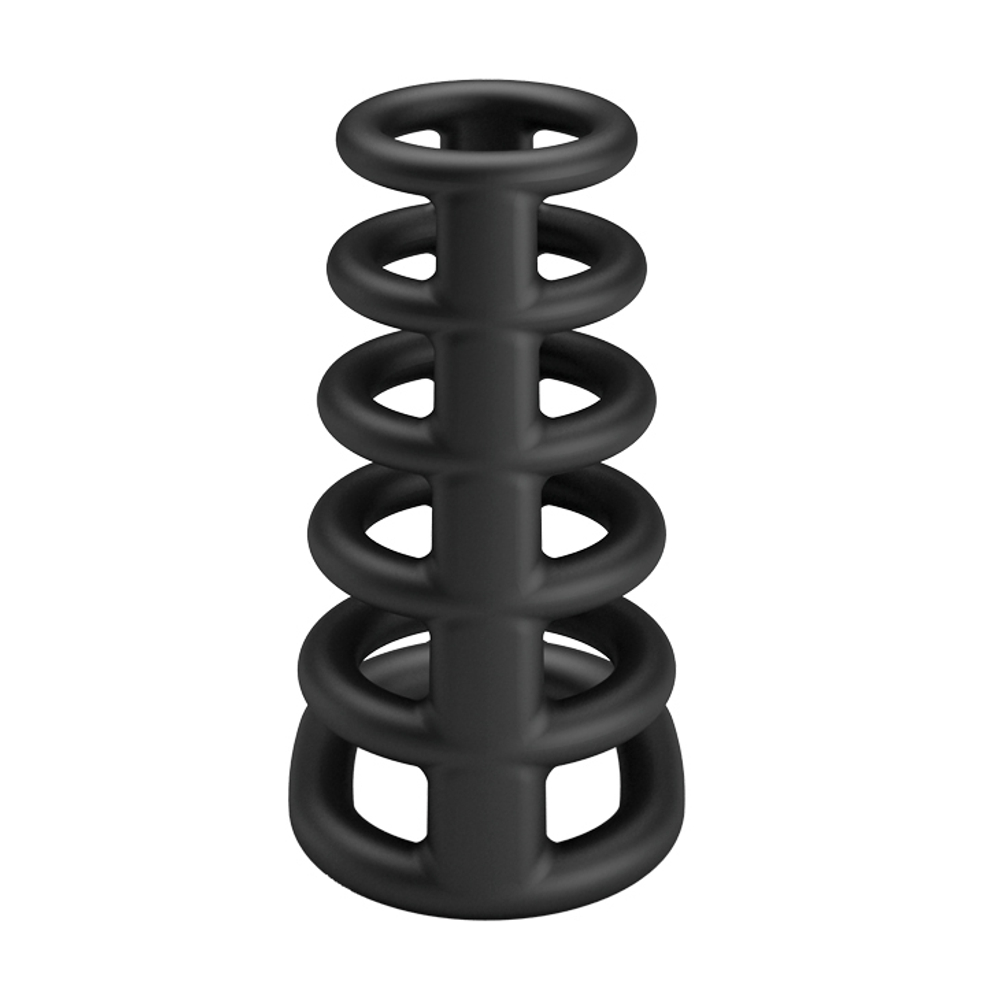 Насадка 6 колец силикон черная 10,2 см