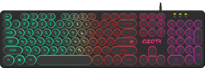 Клавиатура Defender Ozoth GK-106 RU,черный,радужная,104+FN