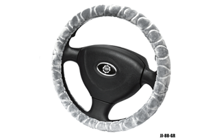 Оплетка на руль круглая Coolpart MAXIMAL (37*38) Велюр искуств серый JJ-88-GR