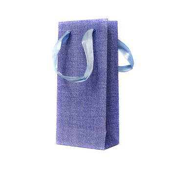 Пакет подарочный маленький 10х22х6 синий