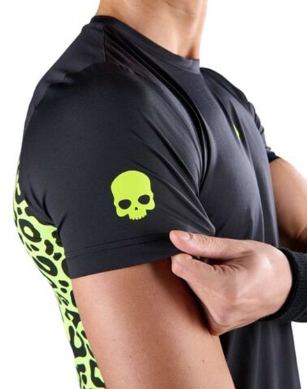 Теннисная футболка Hydrogen Panther Tech T-Shirt - black/yellow fluo