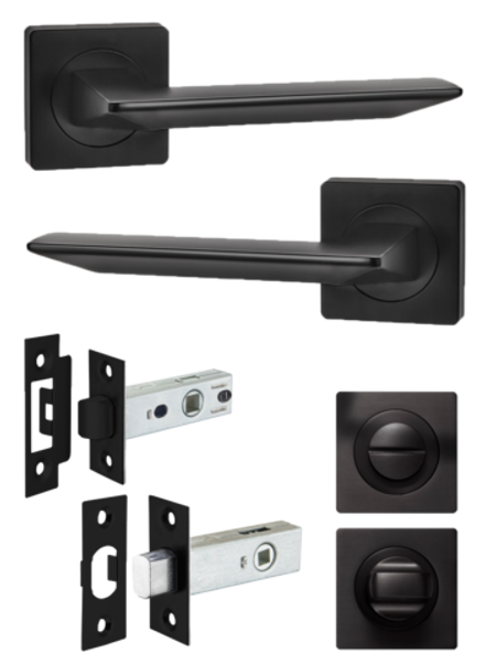 Ручка дверная с защелкой, задвижкой и поворотником ULTRA