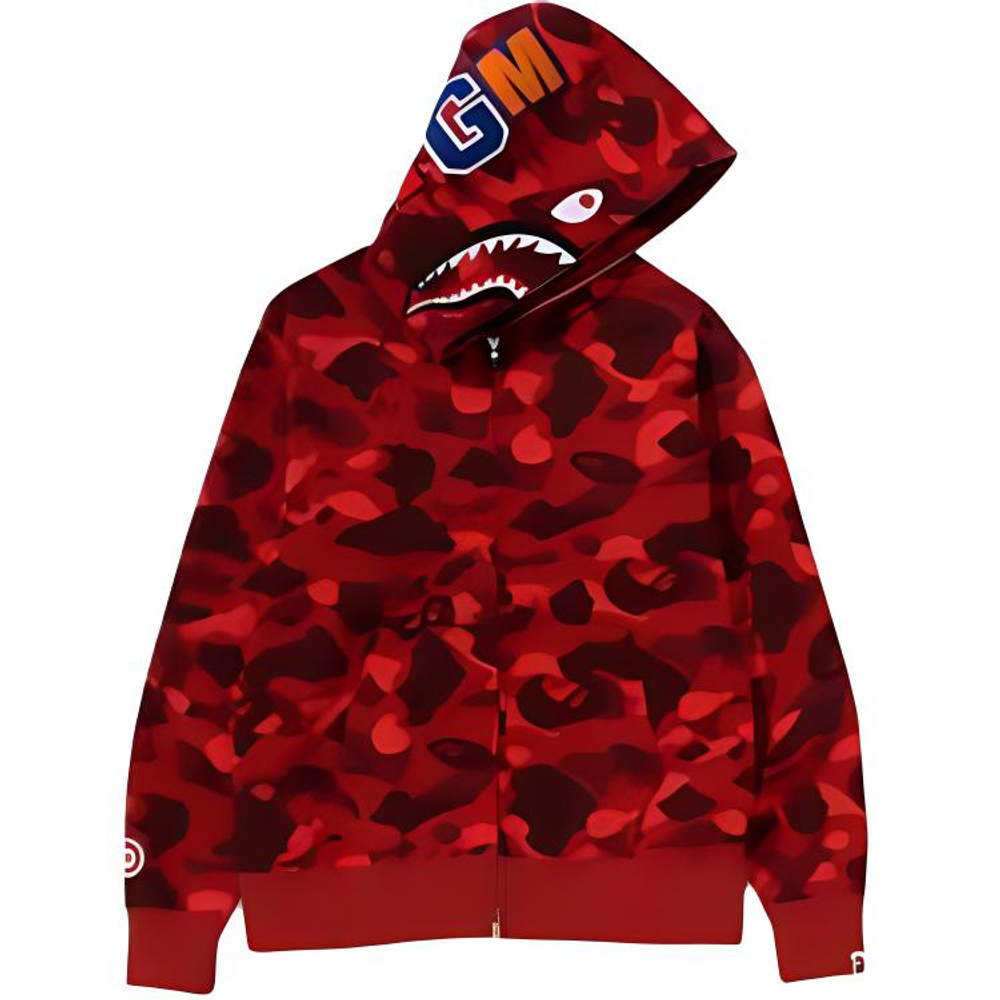 A Bathing Ape Color Camo Shark Wide Fit Full Zip Double Худи