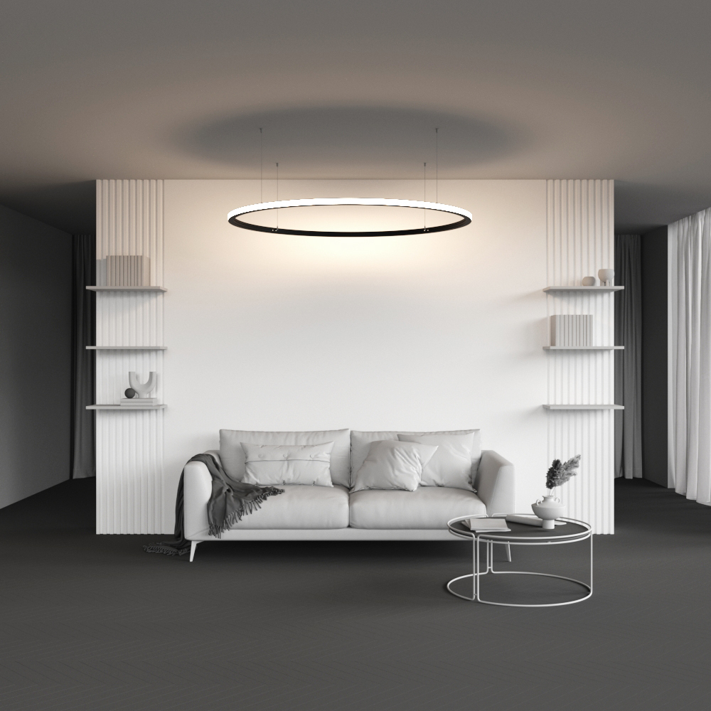 Радиусный профиль Maytoni 35x35 Ø1500мм внешний 1/4 круга черный ALM-3535R-B-EX-90°-1.5M