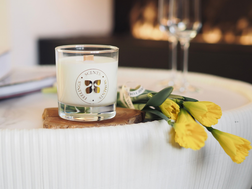 Свеча в стеклянном стакане 320 мл, «Воскресное утро»