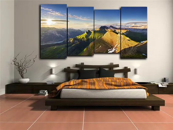 Модульная картина "Рассвет на горе"