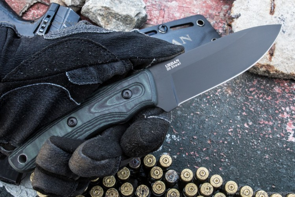 Туристический нож Urban D2 Black Titanium G10