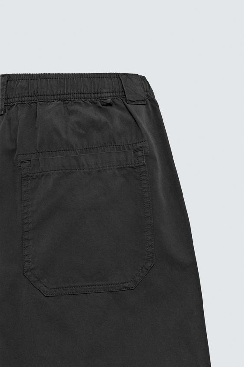 ZARA ХЛОПКОВЫЕ БРЮКИ RELAXED FIT, ЧЕРНЫЙ
