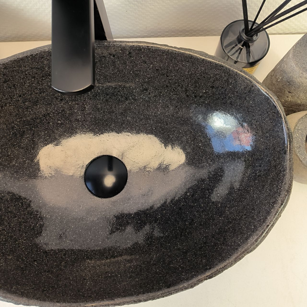 Каменная раковина из речного камня RS-05386 (42*33*15) 0861 из натурального камня