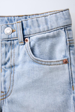 ZARA ДЖИНСЫ STRAIGHT-LEG, ГОЛУБОЙ