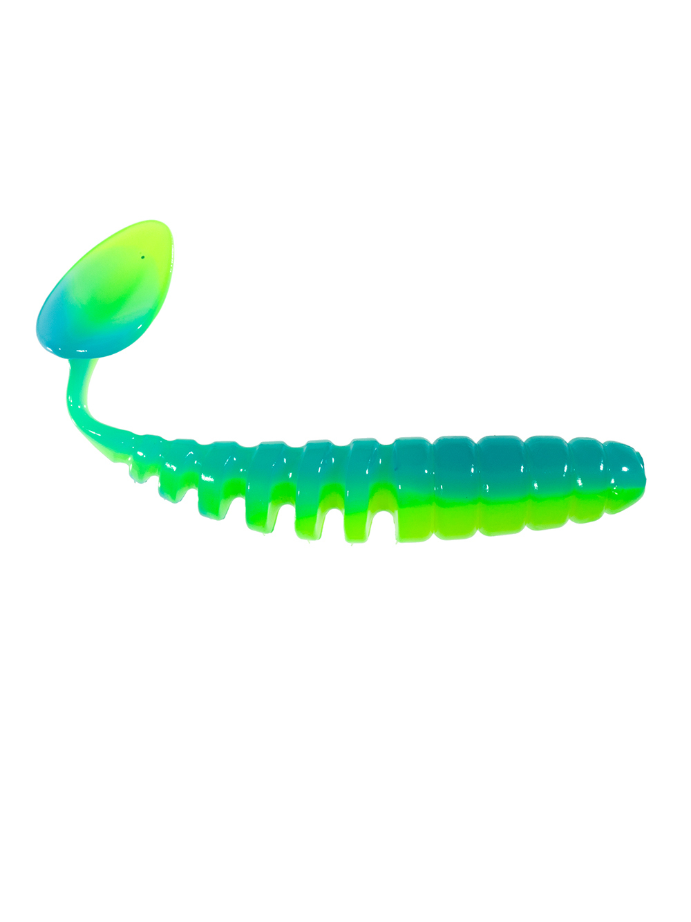 Приманка ZUB-SHAD  75мм(3")-6шт, (цвет 020) синий верх-желтый низ