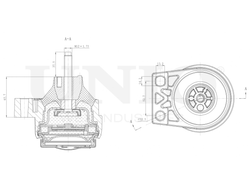 Опора двигателя правая UNIO RMP-15035