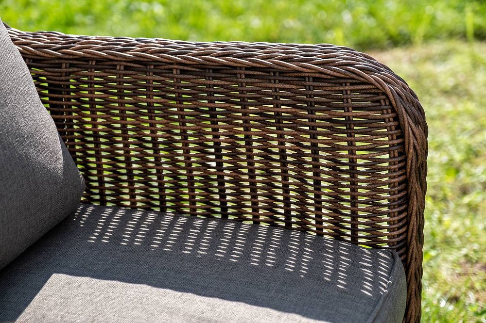 "Гляссе" лаунж-зона из искусственного ротанга, цвет коричневый