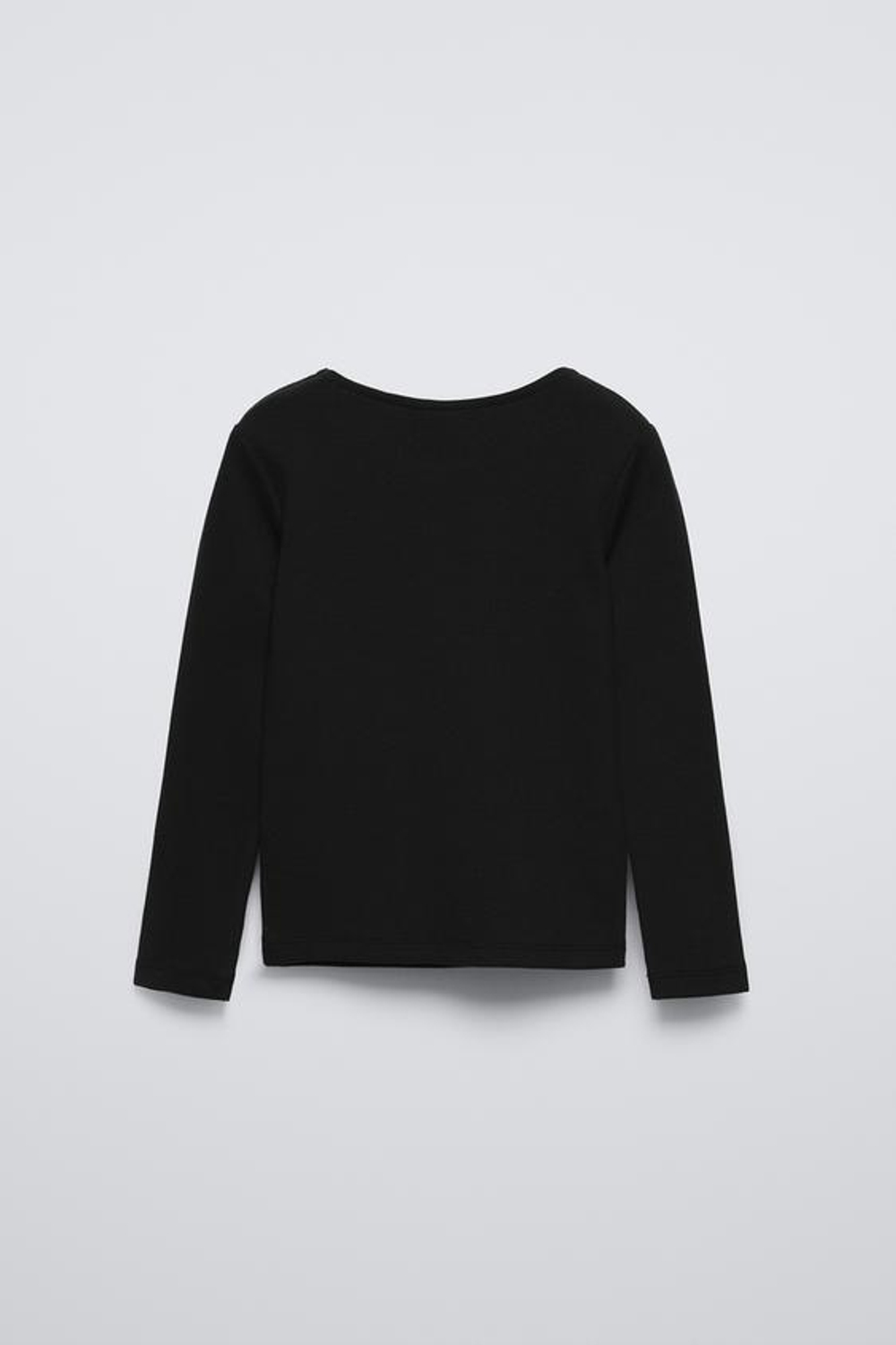 ZARA ФУТБОЛКА В РУБЧИК СО СТРАЗАМИ, ЧЕРНЫЙ