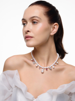 Колье "Pearl White soul pink"